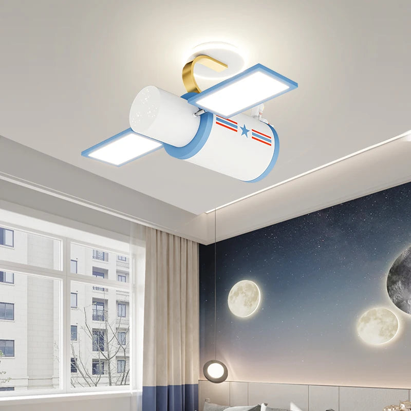 lustre dessin animé satellite pour chambre d'enfants décoratif