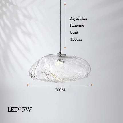 lustre en verre design nuage pour un intérieur créatif