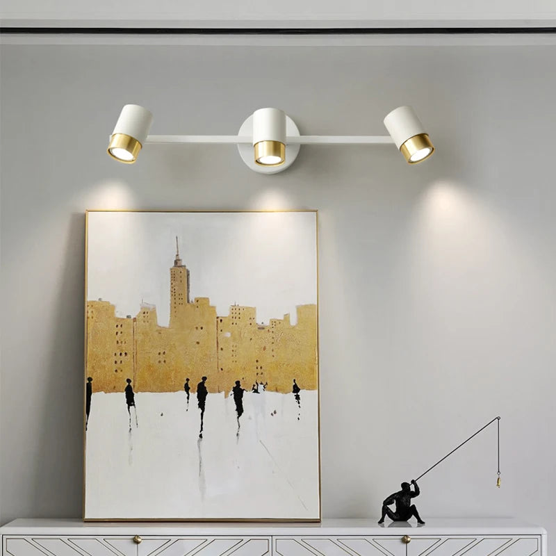 applique murale led moderne à 3 têtes éclairage intérieur polyvalent