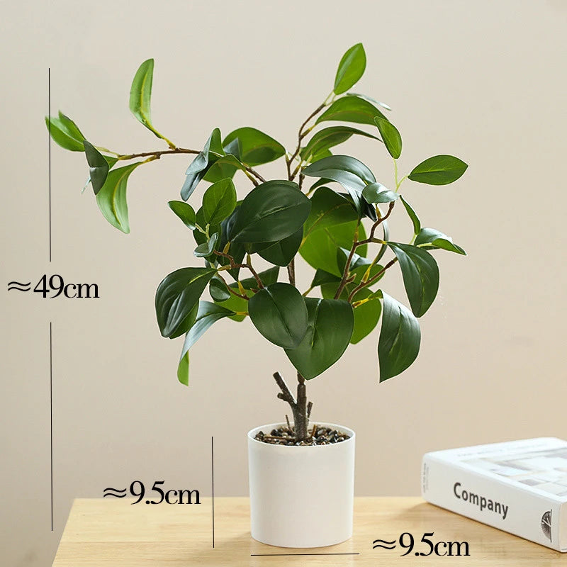 plante artificielle en pot bambou monstera pour décor bureau et maison