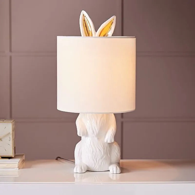 lampe à poser moderne en forme de lapin pour éclairage intérieur