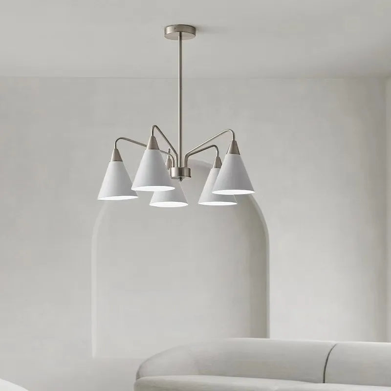 lustre moderne en fer design pour décoration intérieure lumineuse