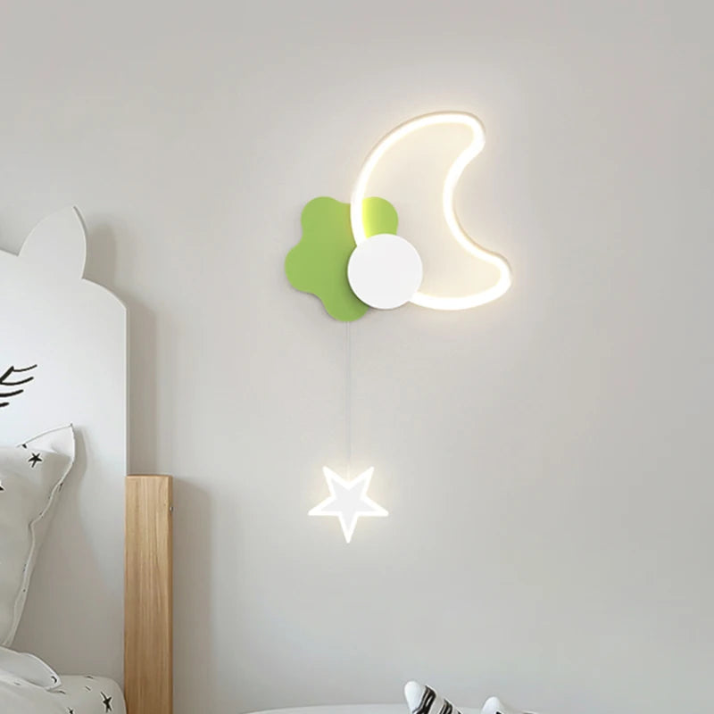 applique murale nuage et lune pour chambre d'enfant