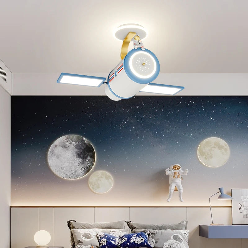 lustre dessin animé satellite pour chambre d'enfants décoratif