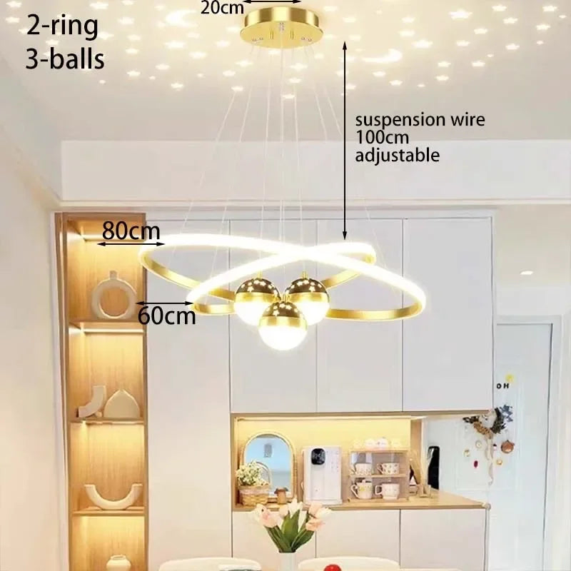 lustre led moderne ciel étoilé pour décoration intérieure