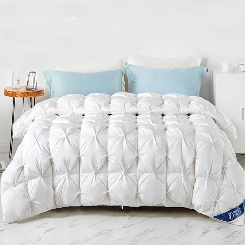 couette en duvet d'oie luxe 100 coton pour été et hiver