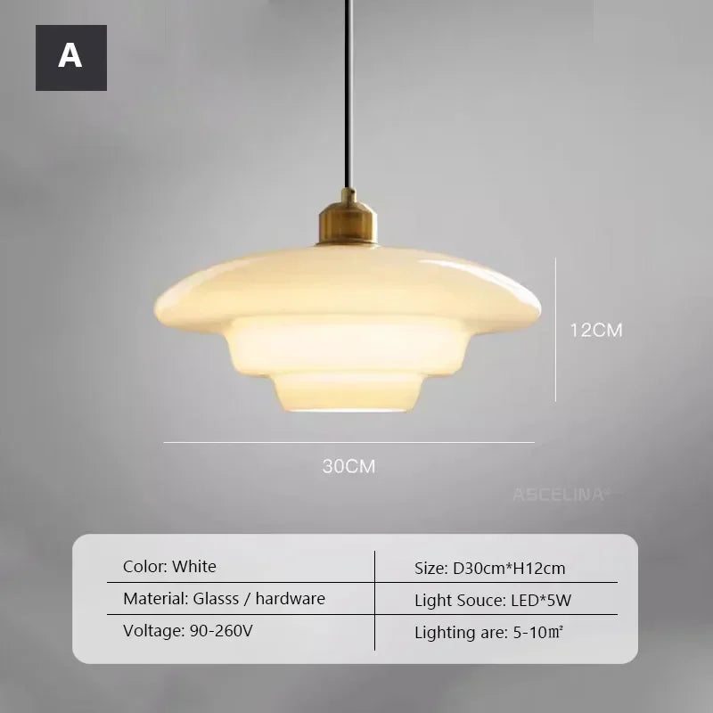 suspension en verre nordique pour décoration intérieure élégante