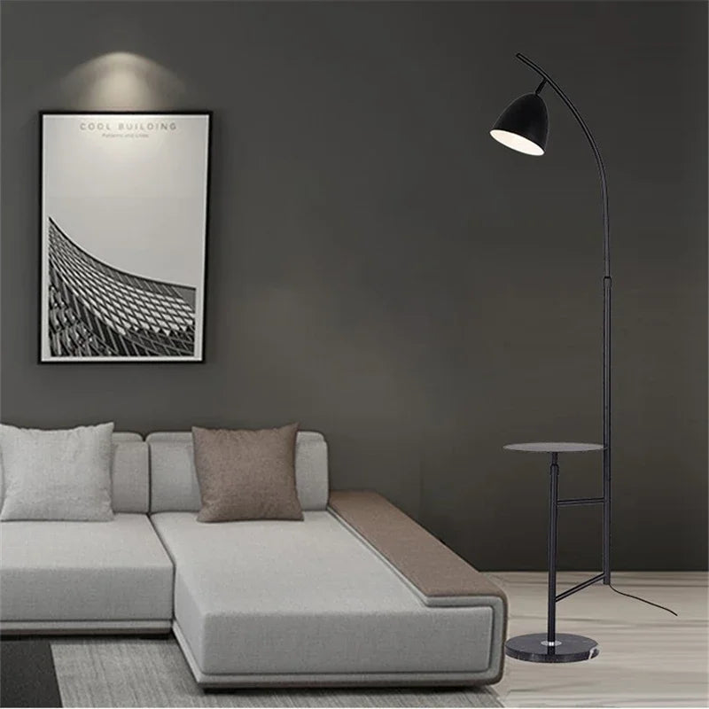 lampe sur pied nordique design en fer et marbre