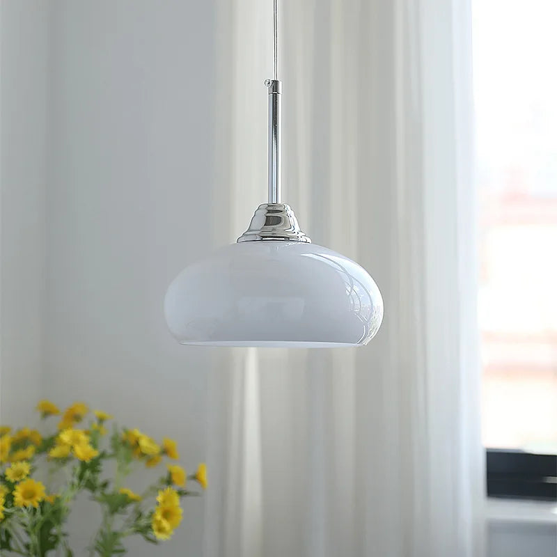 lampe led suspendue nordique en verre et métal idéale pour bar et café