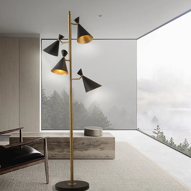lampadaire postmodern minimaliste en fer pour coin vestiaire