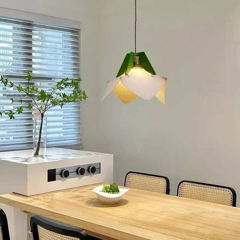 Art Design Restaurant Pendant Lamps Detachable Felt Sconces LED E27 Hanging Light for Living Room Dining Table Green White Pink