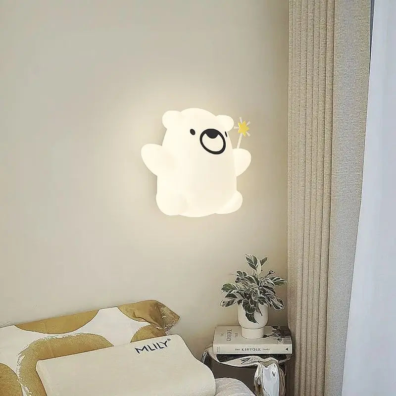 applique murale dessin animé pour enfant avec télécommande optionnelle