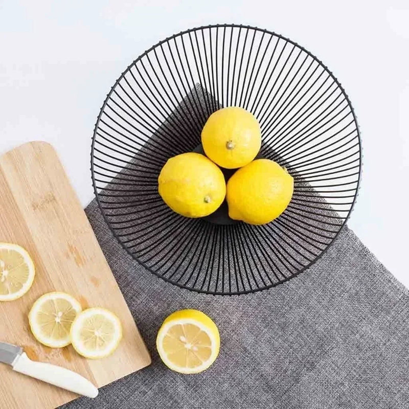 panier de rangement en métal pour fruits et pain