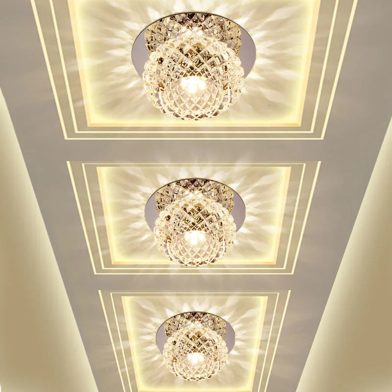 plafonnier en cristal led design moderne pour intérieur élégant