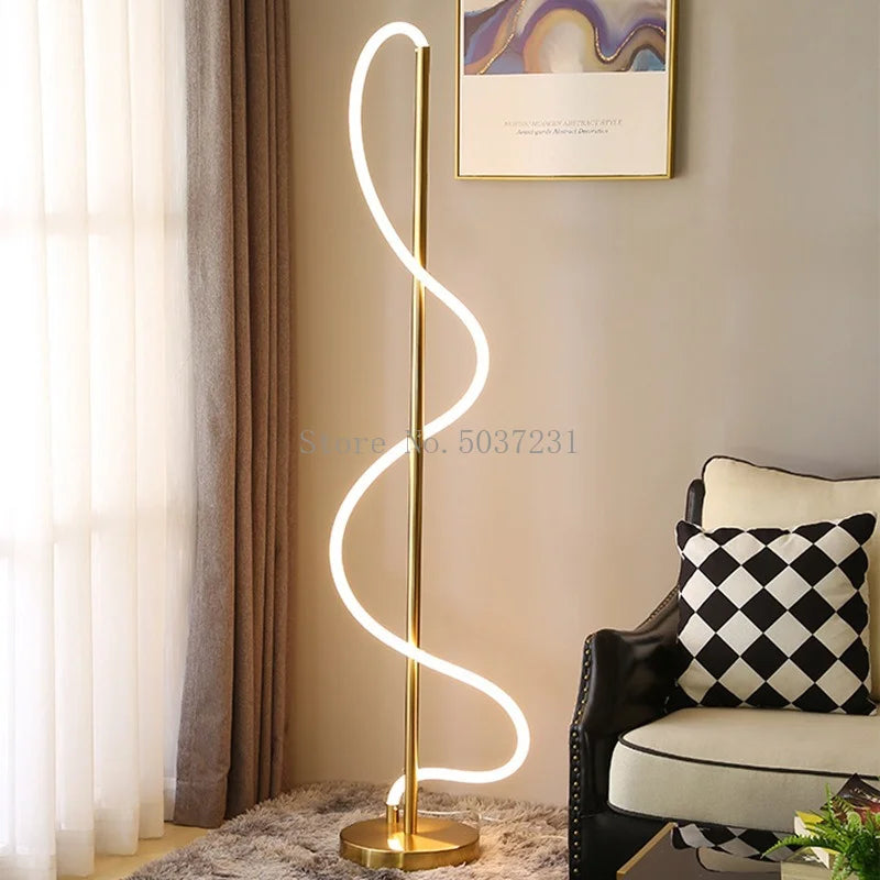 lampadaire led moderne design nordique créatif pour intérieur