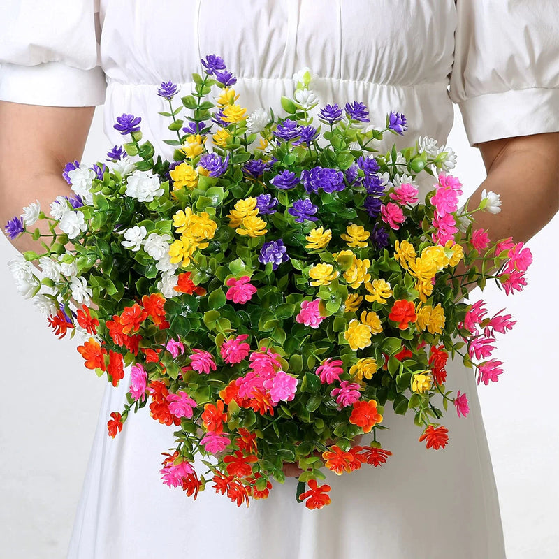 fleurs artificielles résistantes aux uv pour extérieur et jardin