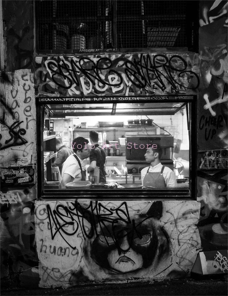 affiches modernes en noir et blanc de melbourne pour décoration murale