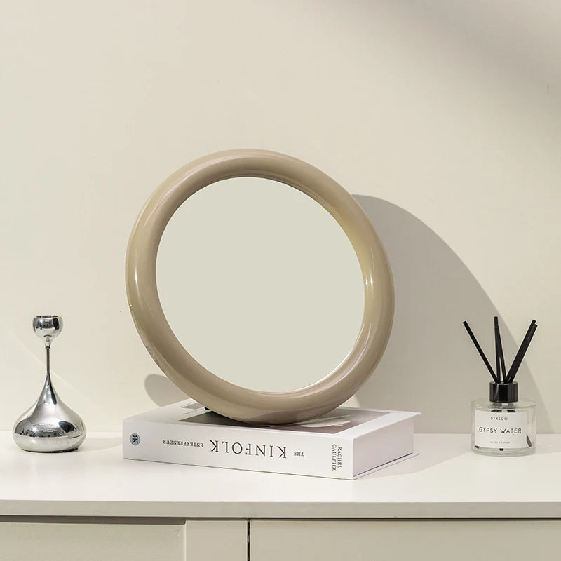 miroir de maquillage rond nordique simple et élégant