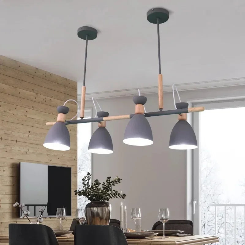 lustre design nordique en bois pour décoration intérieure moderne