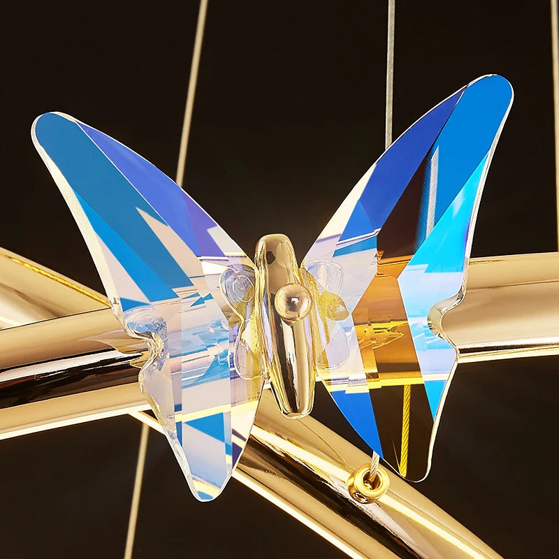 lustre led papillon avec cordon réglable pour décoration intérieure