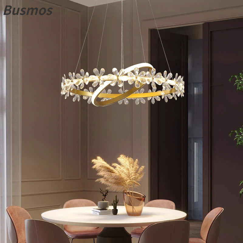 lustre cristal moderne pour éclairage tendance intérieur