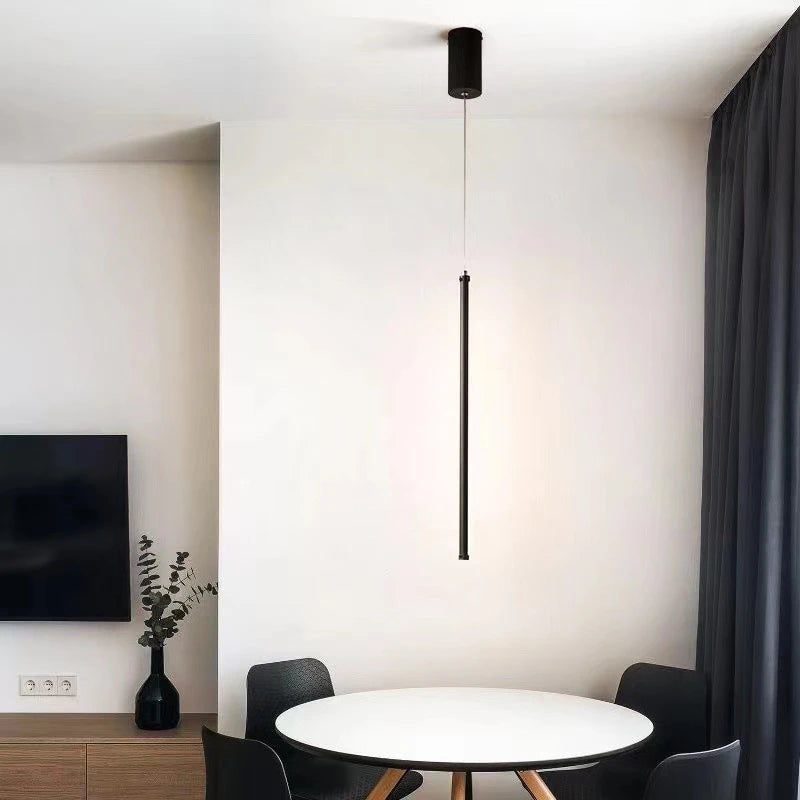 lustre led minimaliste longue bande luminaire suspendu moderne