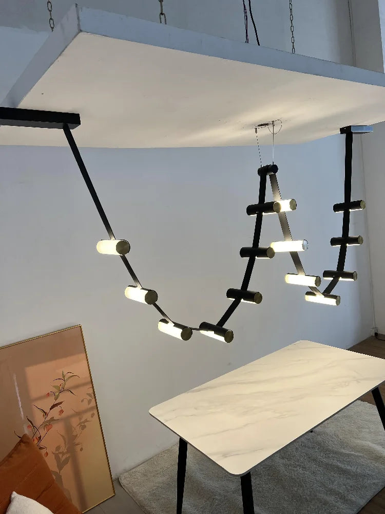 lustre en cuir nordique design pour éclairage suspendu décoratif