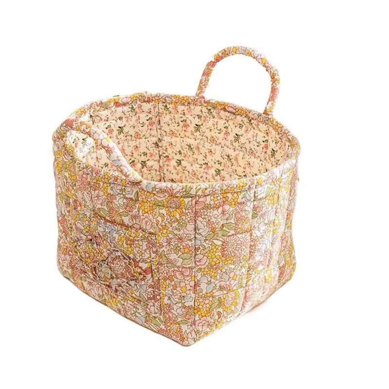 panier de rangement en tissu lavable style pastoral empilable multiusage