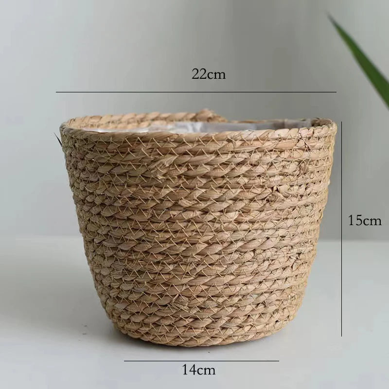 panier tissé à la main pour jardinage et rangement décoratif