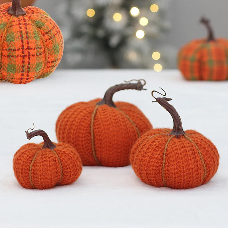 citrouilles décoratives en tissu pour halloween thanksgiving et fêtes