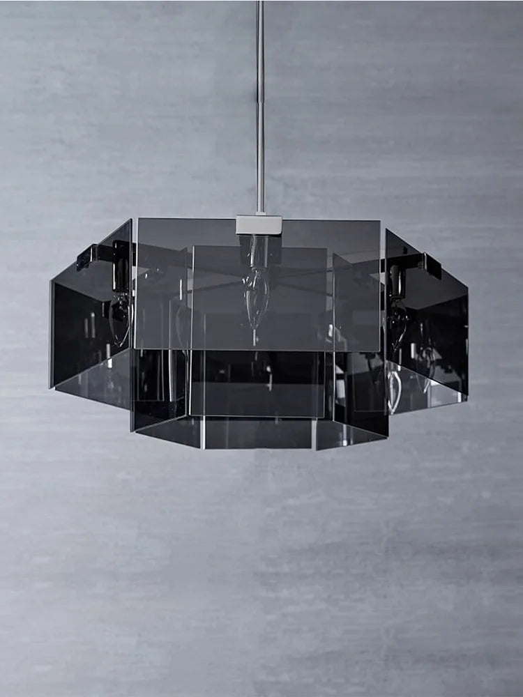 Nordic Minimalist Glass Chandelier with Black Creative Living Room  Bedroom, Dining Room, Italian Lighting Fixtures