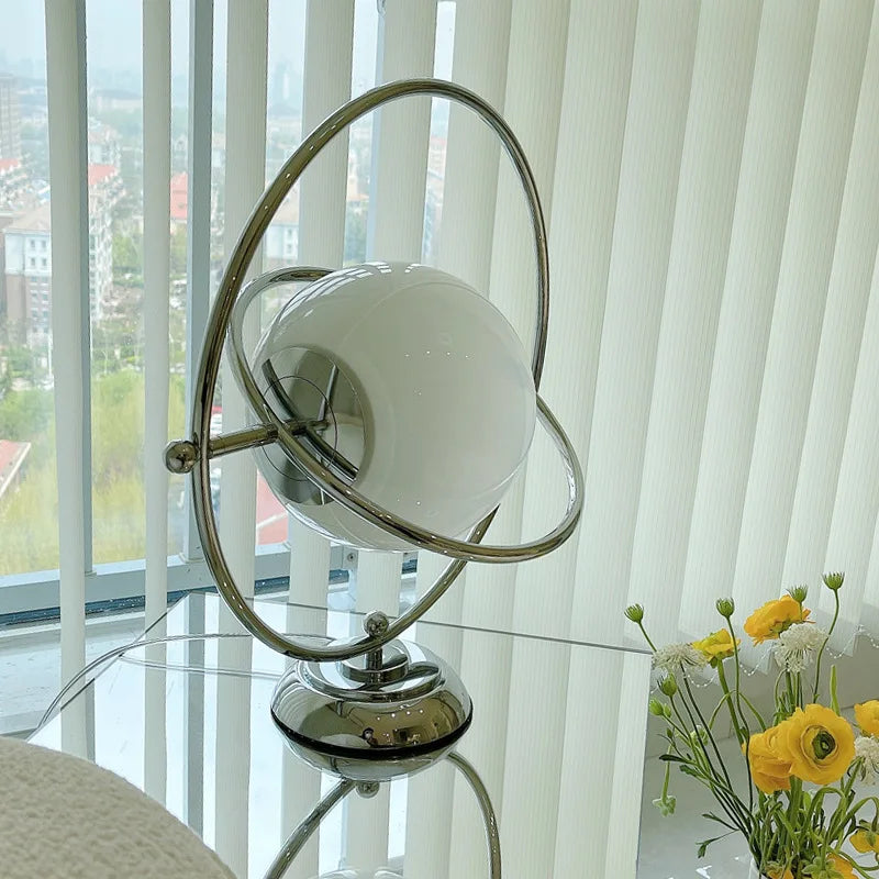 lampe de bureau design italienne en verre rotative élégante