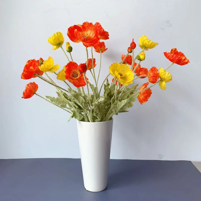 bouquet de fleurs artificielles pavot pour décoration maison jardin fête