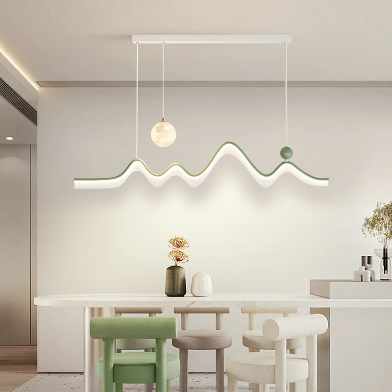 lustre design nordique moderne minimaliste forme lune