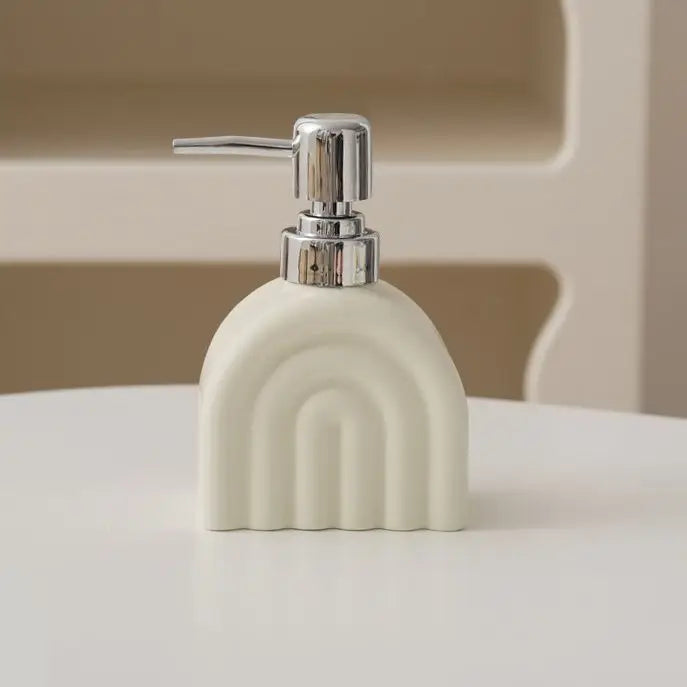 distributeur de savon en céramique pour shampoing et eau portable