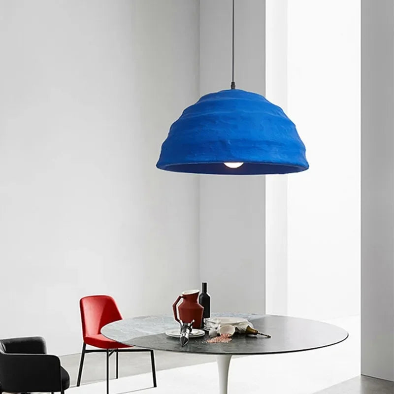 Designer Wabi Sabi Bar Decoration Handmade Pendant Light Nordic Restaurant Chandelier Minimalist Klein Blue Bedroom Bedside Lamp