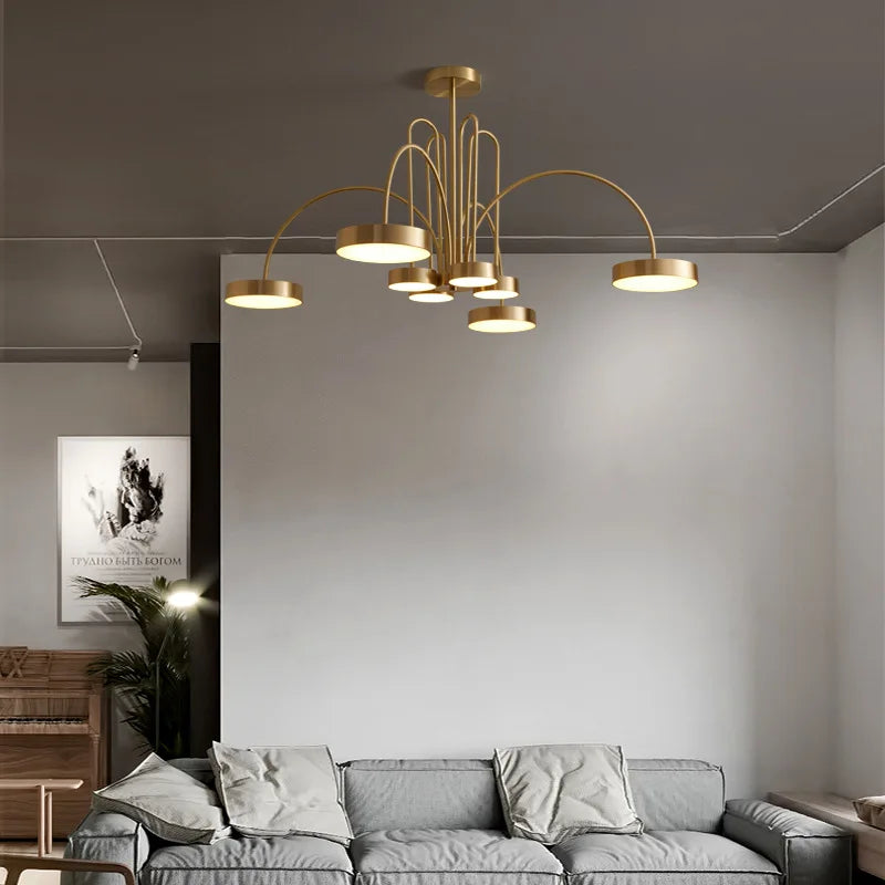 lustre en cuivre moderne style nordique pour ambiance chic