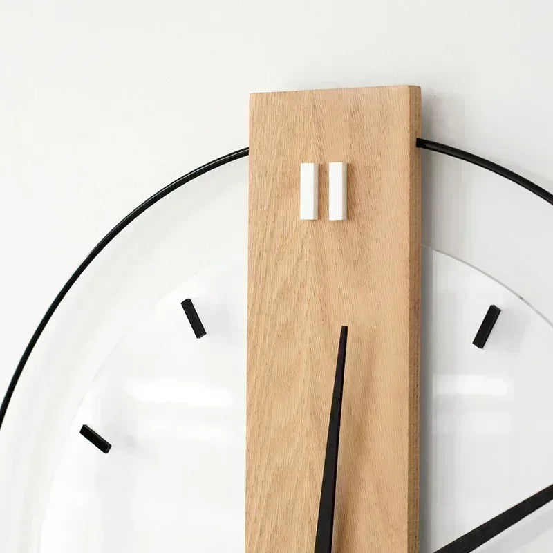 horloge murale en bois design moderne pour décoration intérieure