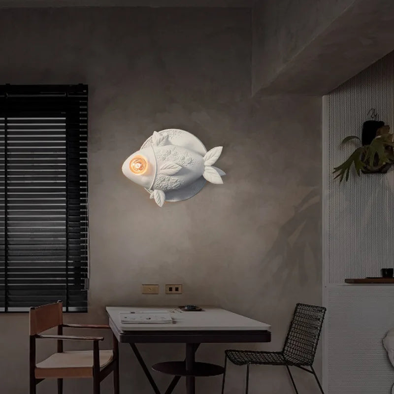 applique murale poisson lumineux pour décoration intérieure