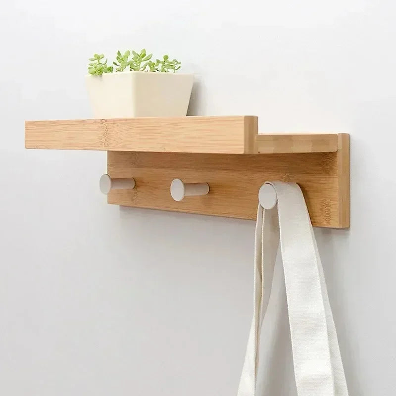 porte-manteau mural en bois pour rangement créatif et pratique