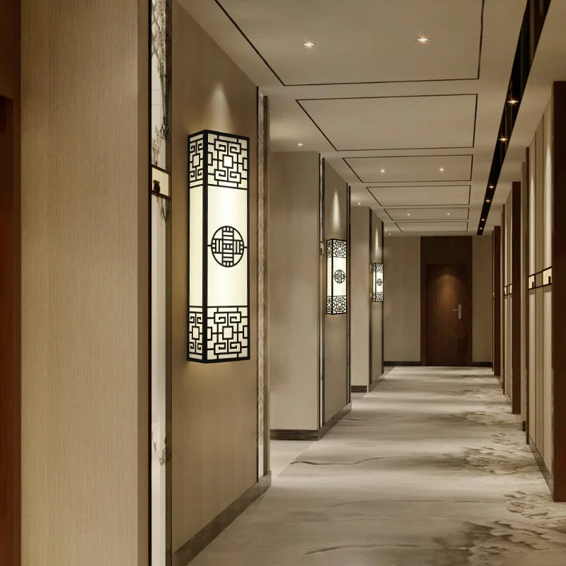applique murale zen en bande style chinois pour hôtel et ingénierie