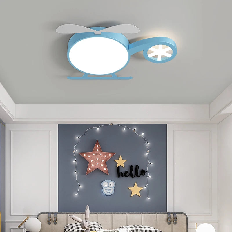 lampe led créative pour chambre d'enfant motif avion et nuages