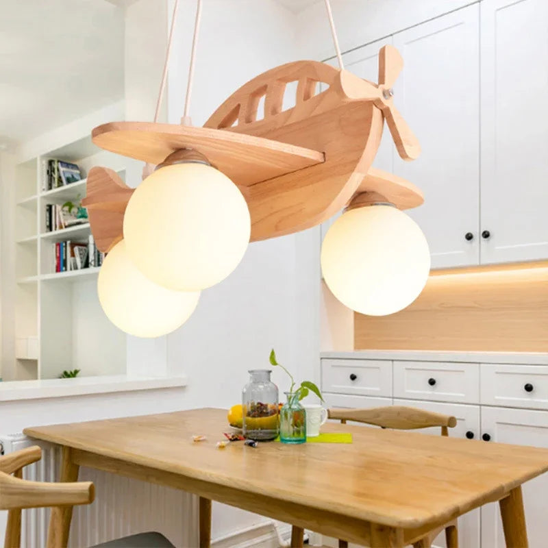 lustre en bois massif nordique design moderne pour éclairage créatif