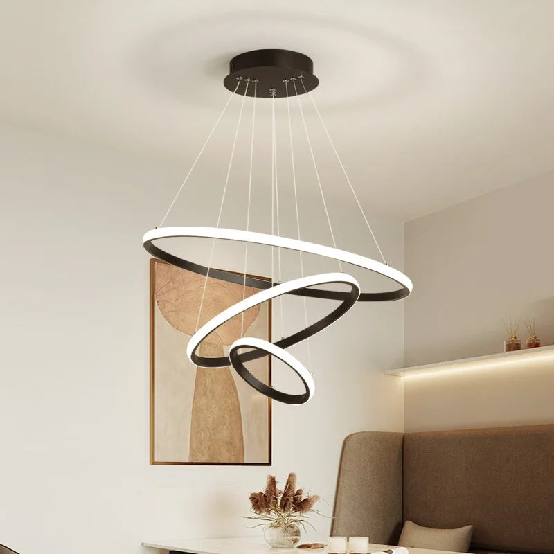 lustre moderne design cercle suspendu pour intérieur élégant