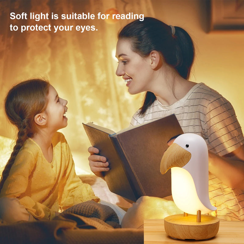 Toucan oiseau veilleuse Usb Rechargeable Lampe de Table Bluetooth Lampe chambre décor cadeau de noël pour enfants éclairage intérieur