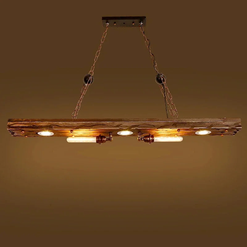 Industrial style Bar pendant light LOFT Retro Solid Wood Pendant Lamps Personality E27 Edison Bulb  Suspension  home decoration