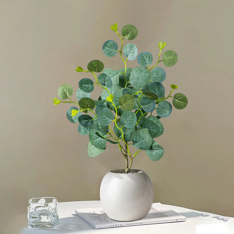 plantes d'eucalyptus artificielles pour décoration intérieure et extérieure