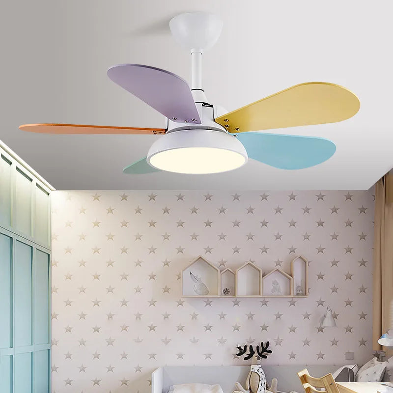 plafonnier moderne ventilateur led télécommande en bois design élégant