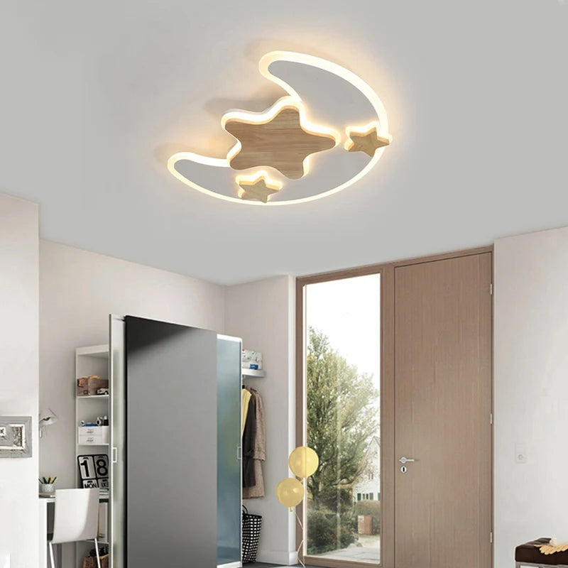 plafonnier led enfantin décoration étoile lune luminosité réglable