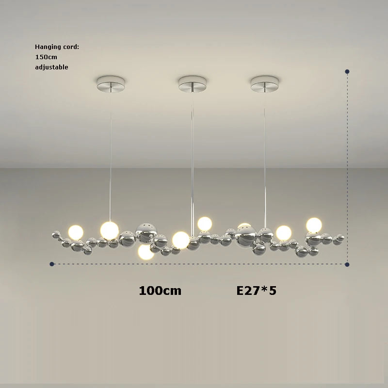 lustre led design moléculaire éclairage tendance 2024 suspension